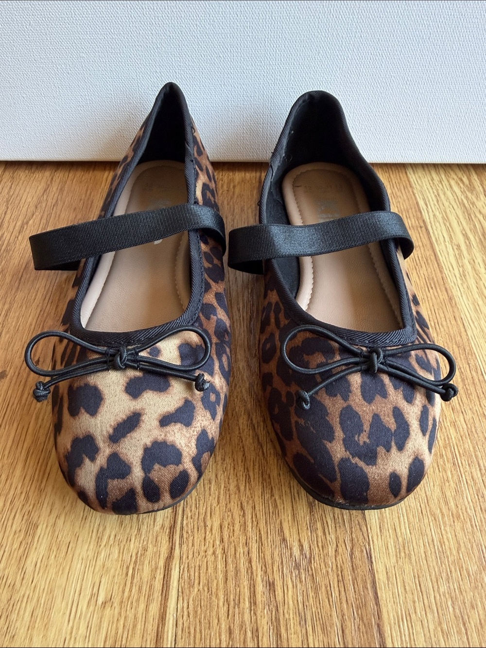 Cotton On Leopard Print Mary Jane Flats with Black Strap